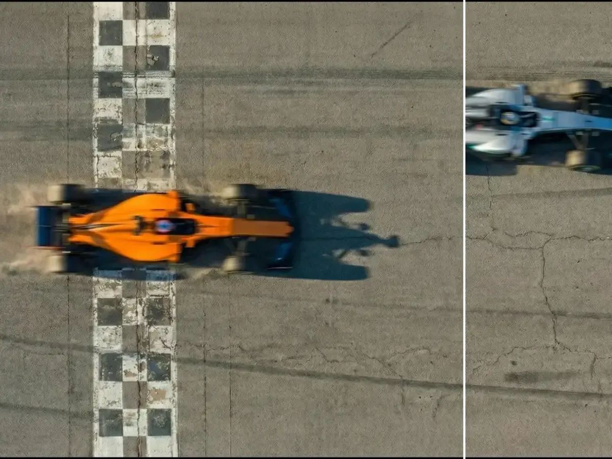 Seedream Pro sample: Race car shown in two frames