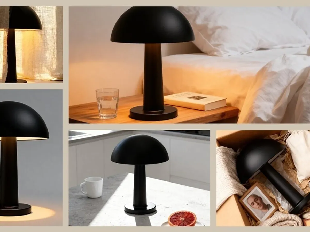 Seedream Pro sample: One lamp in four room settings