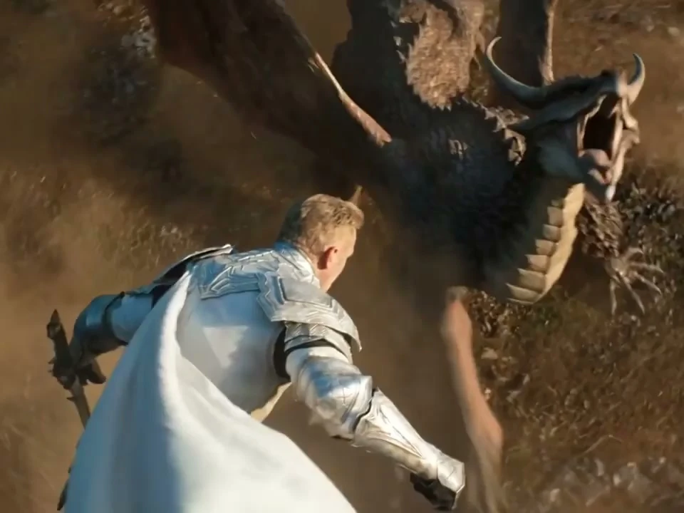 Seedream Pro Seedance clip: knight fighting a dragon